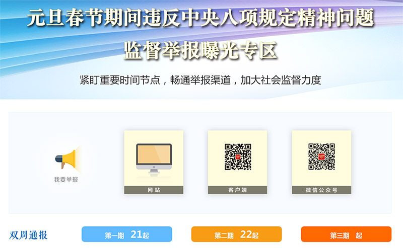 双周通报：各级纪检监察机关查处22起违反中央八项规定精神问题