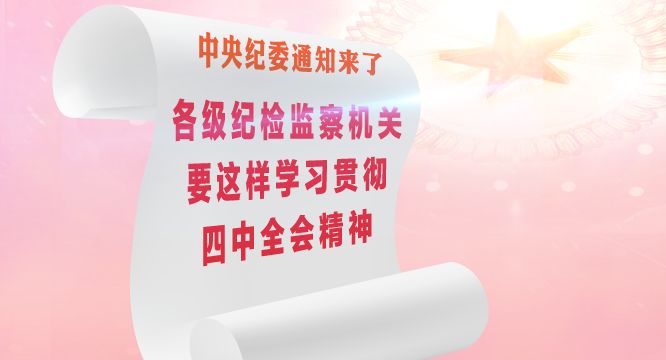 图解|各级纪检监察机关要这样学习贯彻四中全会精神