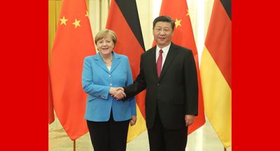 习近平与德国总理默克尔举行会晤